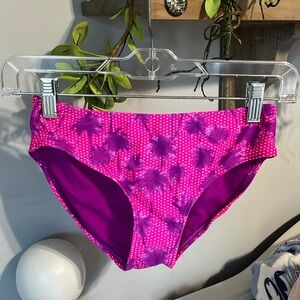 Old Navy Tropical Bikini Bottoms Pink Purple